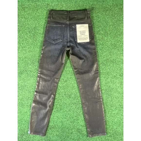 FRAME LE HIGH Skinny Crop High-Rise Black Jegging Jeans Womens‎ Sz 24 - Picture 3 of 11